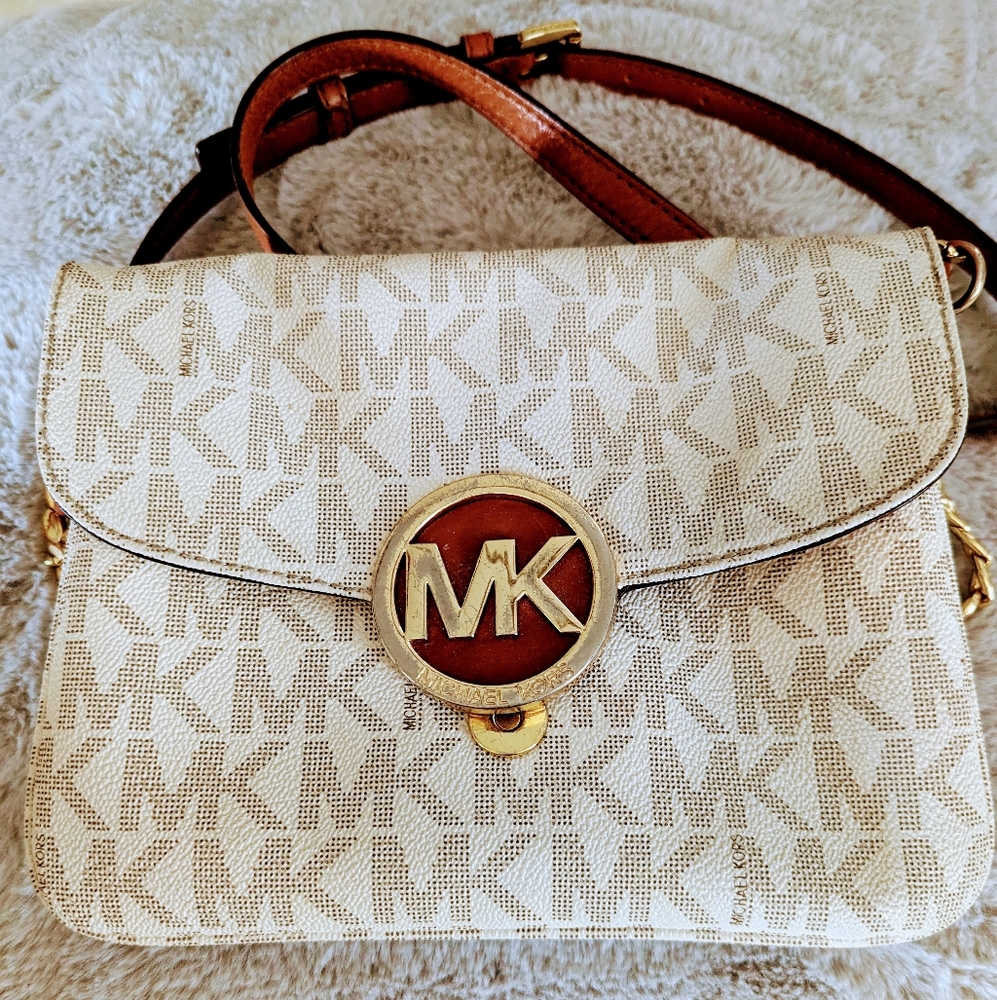 Michael Kors Logo crossbody bag, Vanilla color